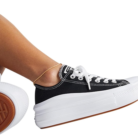 Converse Chuck Taylor All Star Move Ox trainers in black - Picture 13 of 13